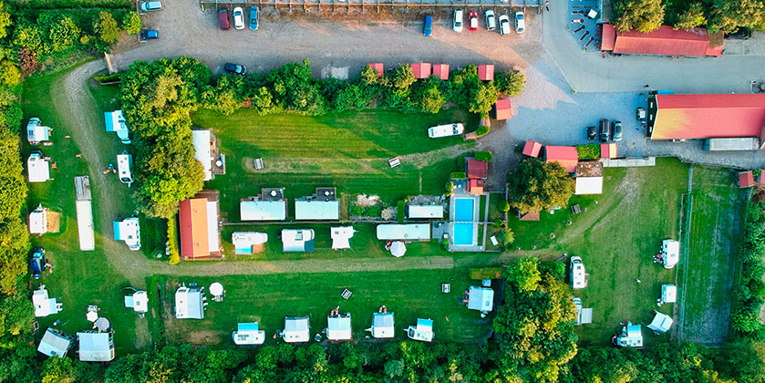 Camping Nieuw Moscou vanuit de lucht