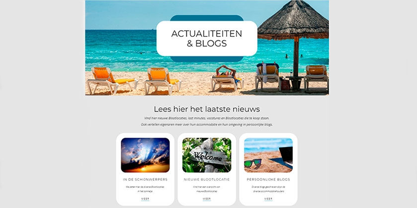 Sneak peek van de nieuwe website